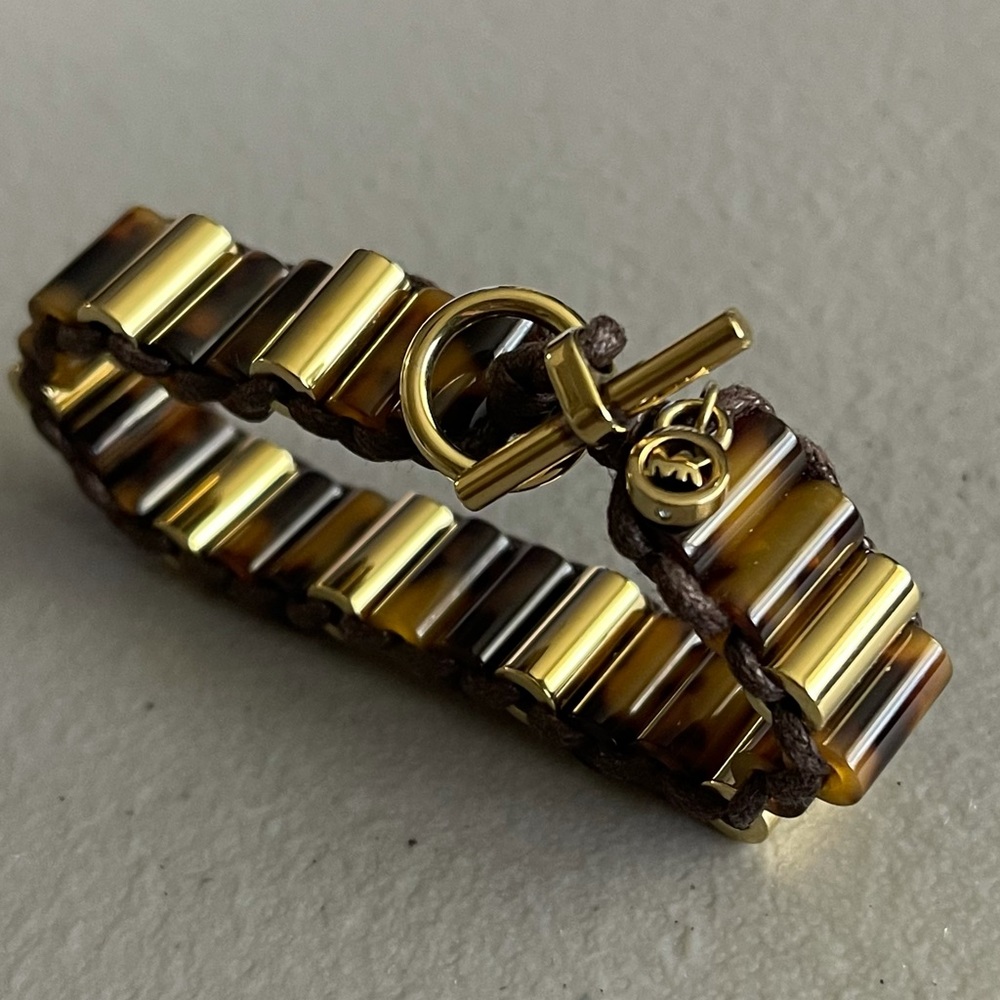 Michael Kors Goldtone Tortoise Shell Bracelet